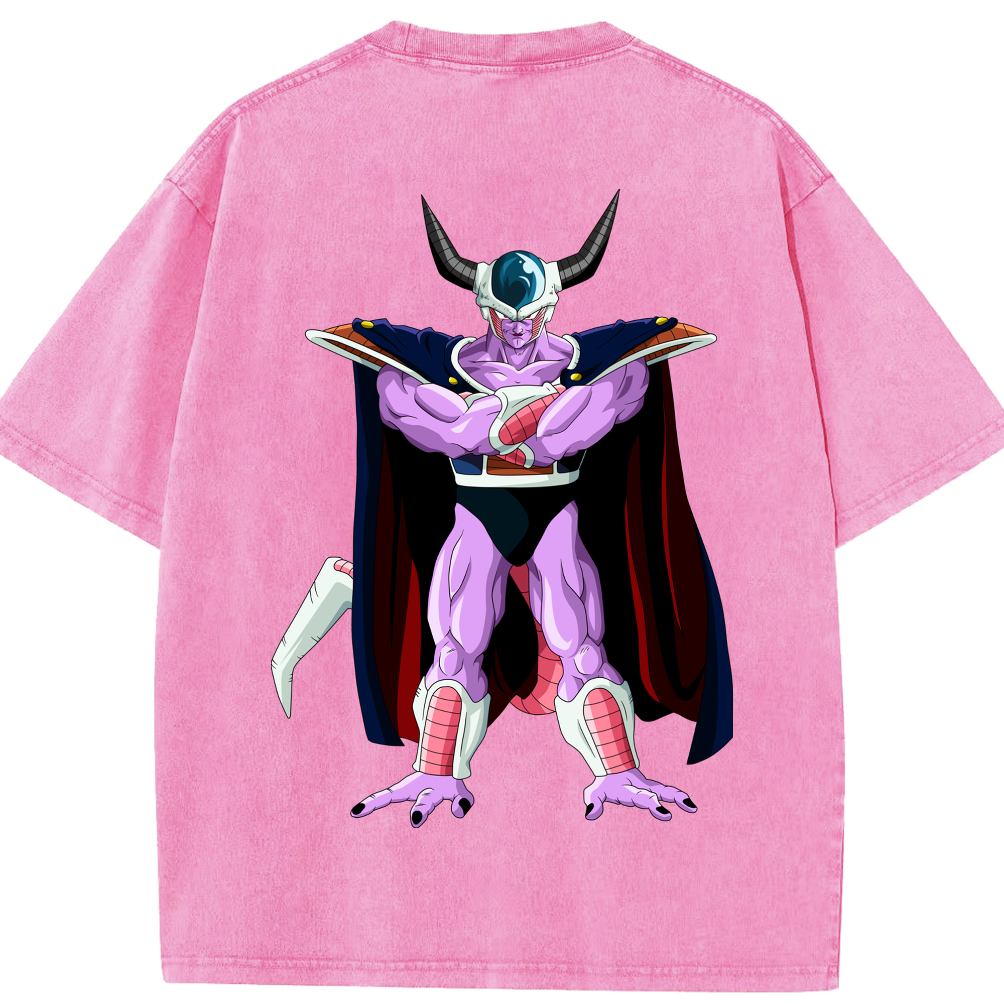 （画像用） ドラゴンボール コルド大王 DRAGON BALL King Cold 綿100% ヴィンテージ風 半袖Tシャツ（背面プリント）